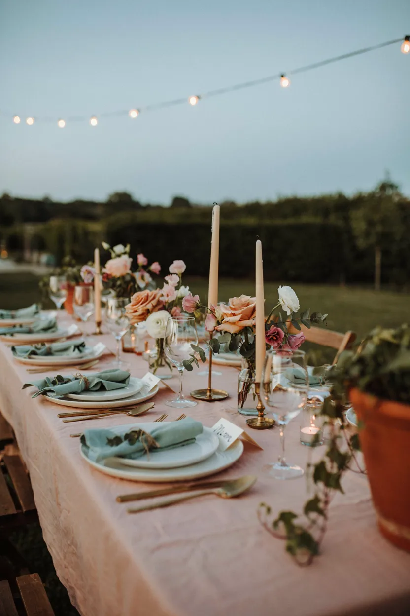  Pastel Tablescape Setup