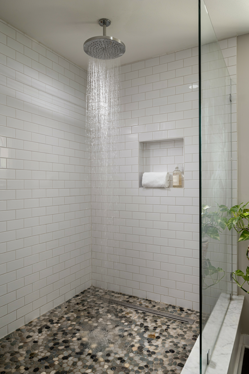 Pebble Shower Floor