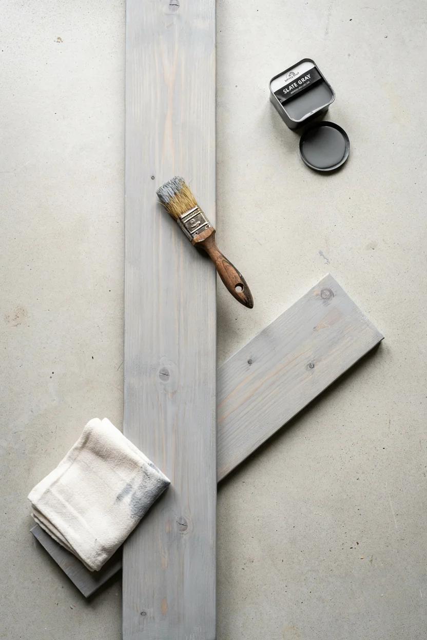  Pine with Slate Gray Stain