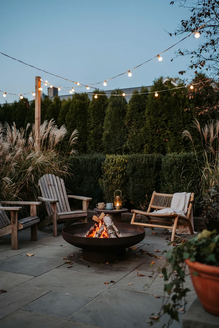 Privacy Landscaping Around Fire Pit