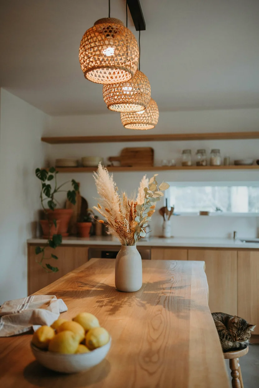Rattan Pendant Lights for a Cozy Boho Glow