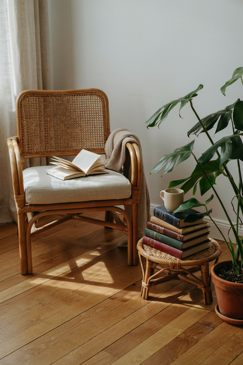 Rattan and Wicker Accents for Natural Texture