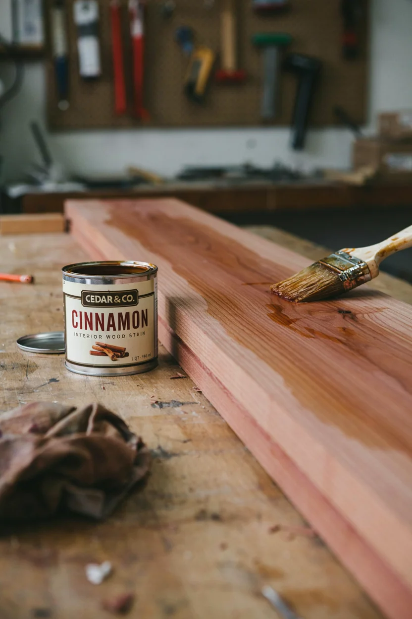 Redwood with Cinnamon Stain