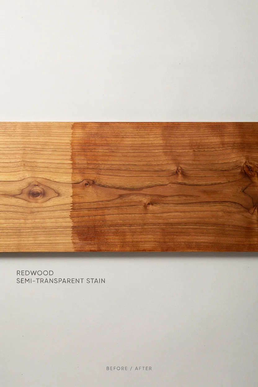 Redwood with Semi-Transparent Redwood Stain