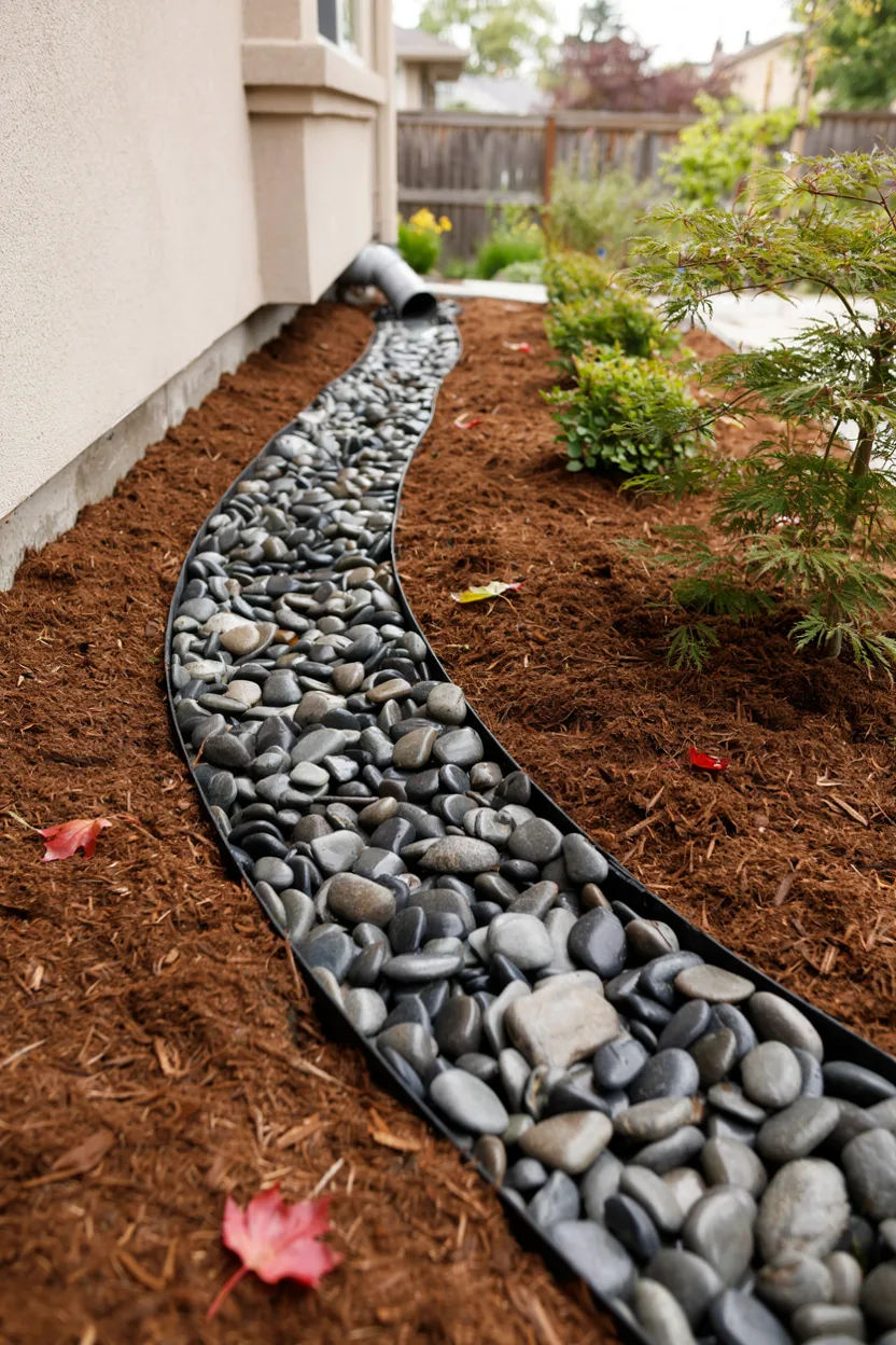 River Rock Drainage Channel