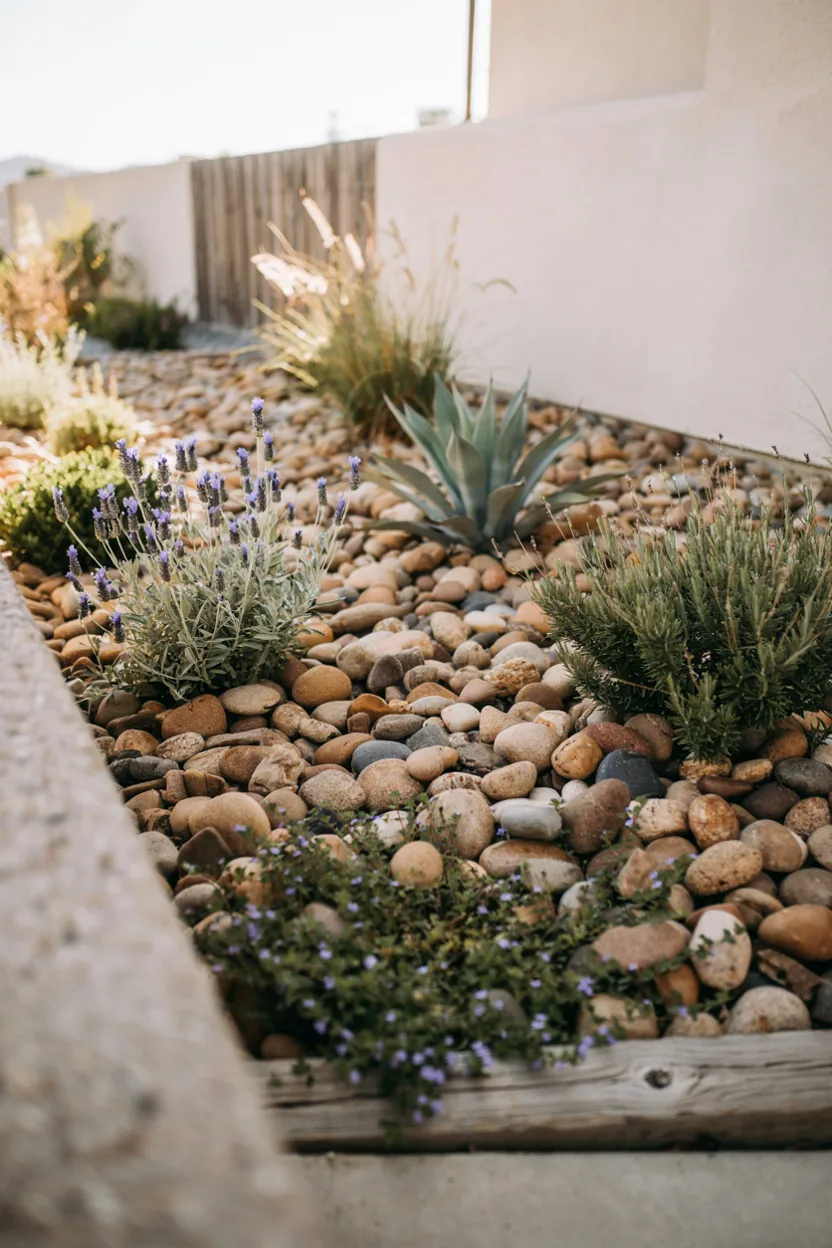 River Rock Mulch Alternative