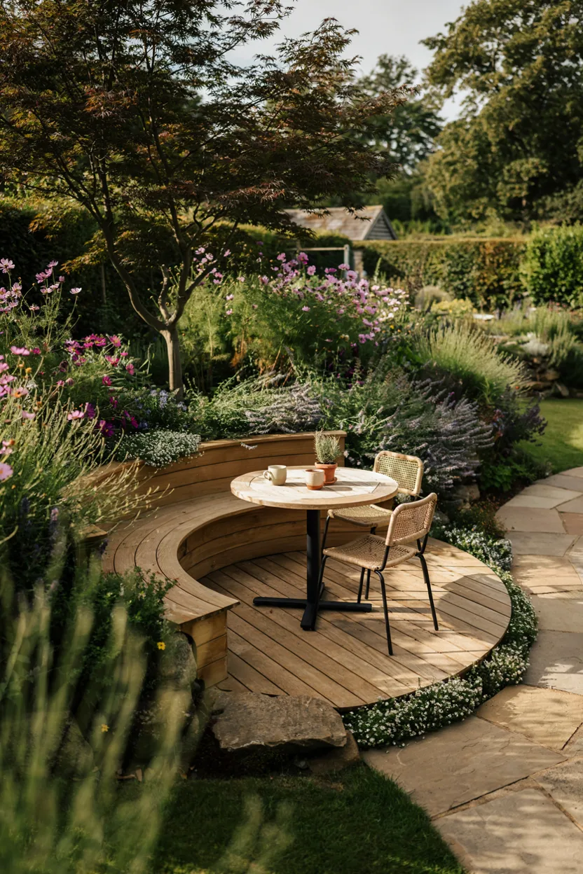  Round Ground Level Deck