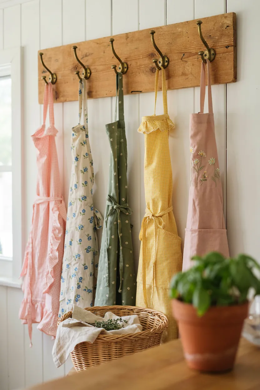 Ruffled Apron Hooks