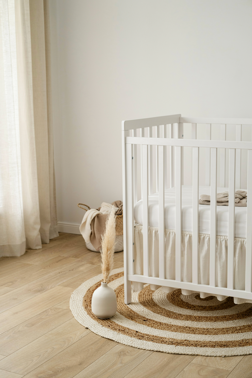 Ruffled Linen Crib Skirts
