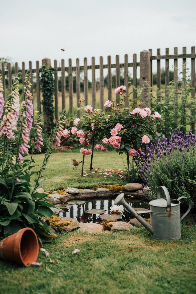 Rustic Cottage Garden Pool