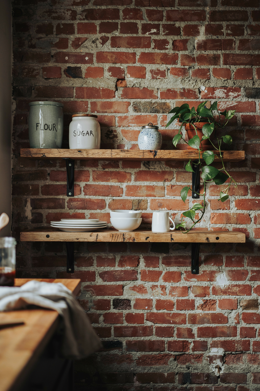 Rustic Reclaimed Wood Shelves