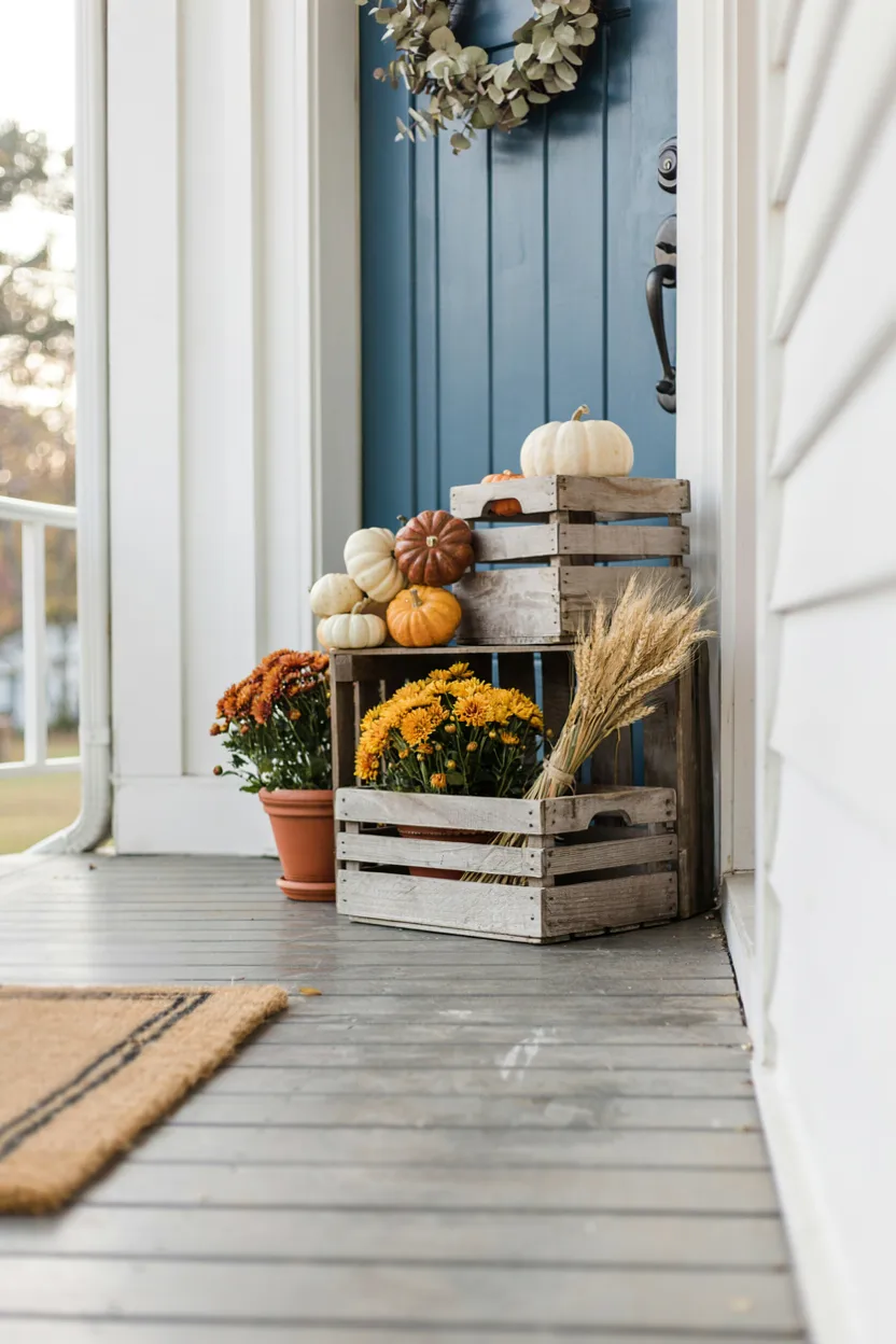 Rustic Wood Crate Planters