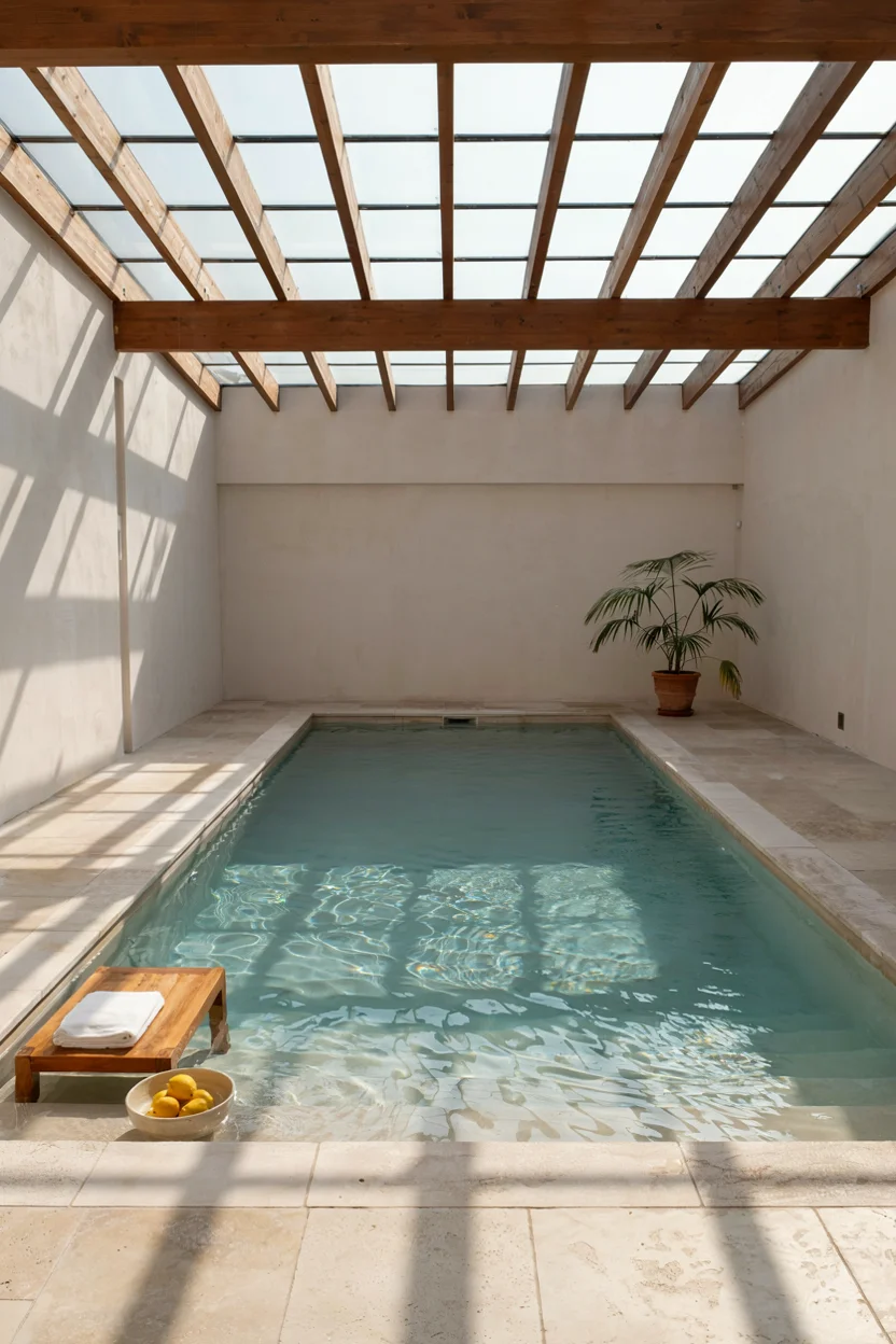 Skylight-Topped Pools That Blur Indoor and Outdoor Light