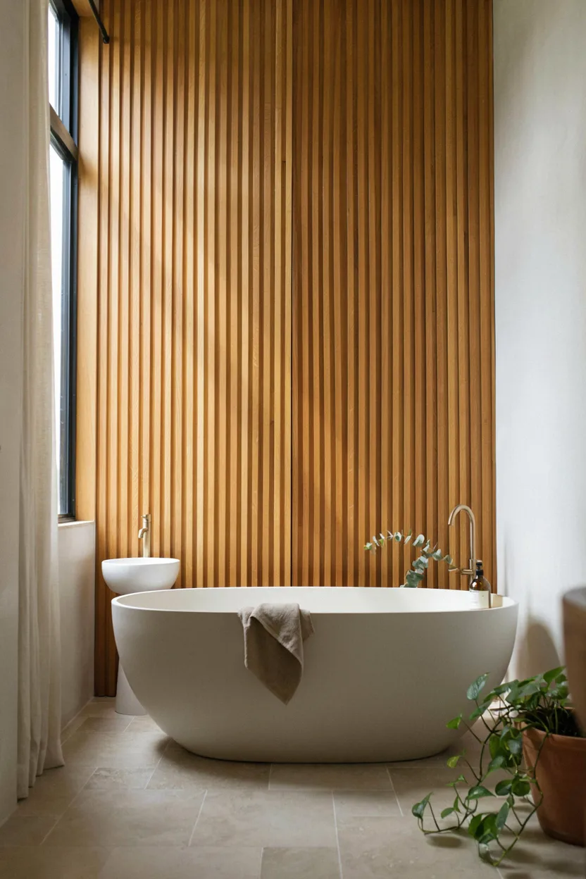 Slatted Wood Wall Panel