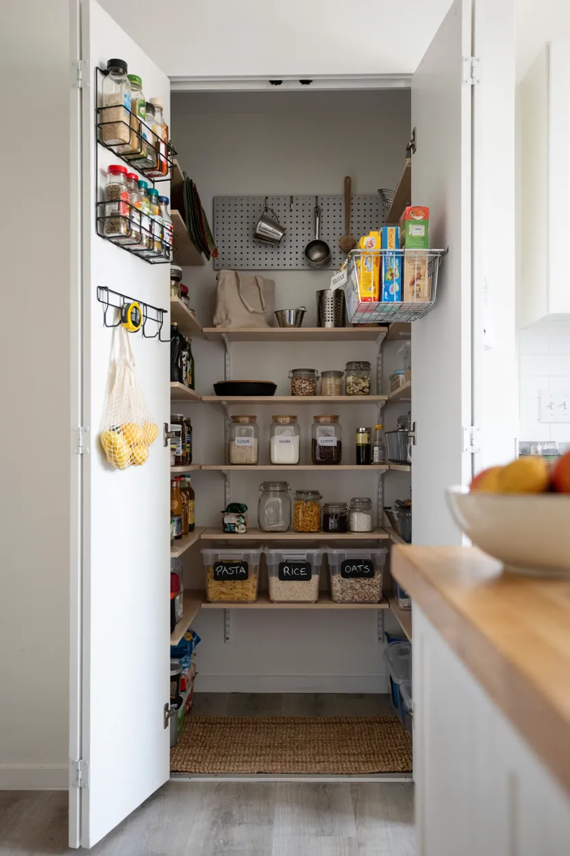 Small Pantry Closet Maximization