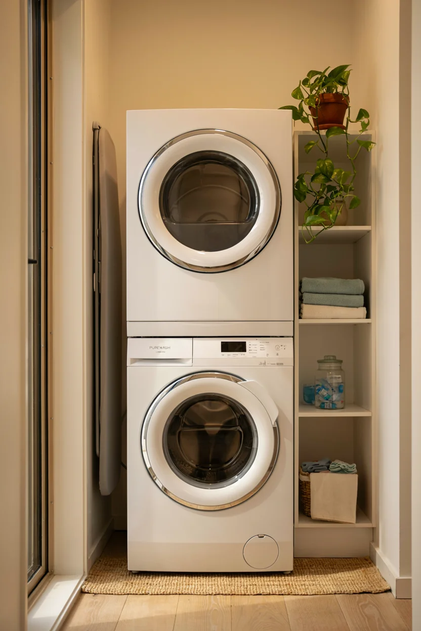  Small Space Stackable Washer Dryer Nook