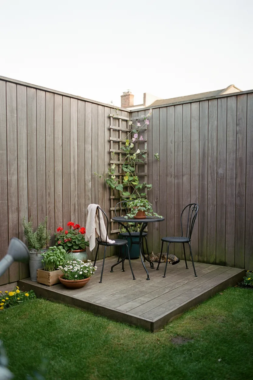 Small Yard Corner Deck