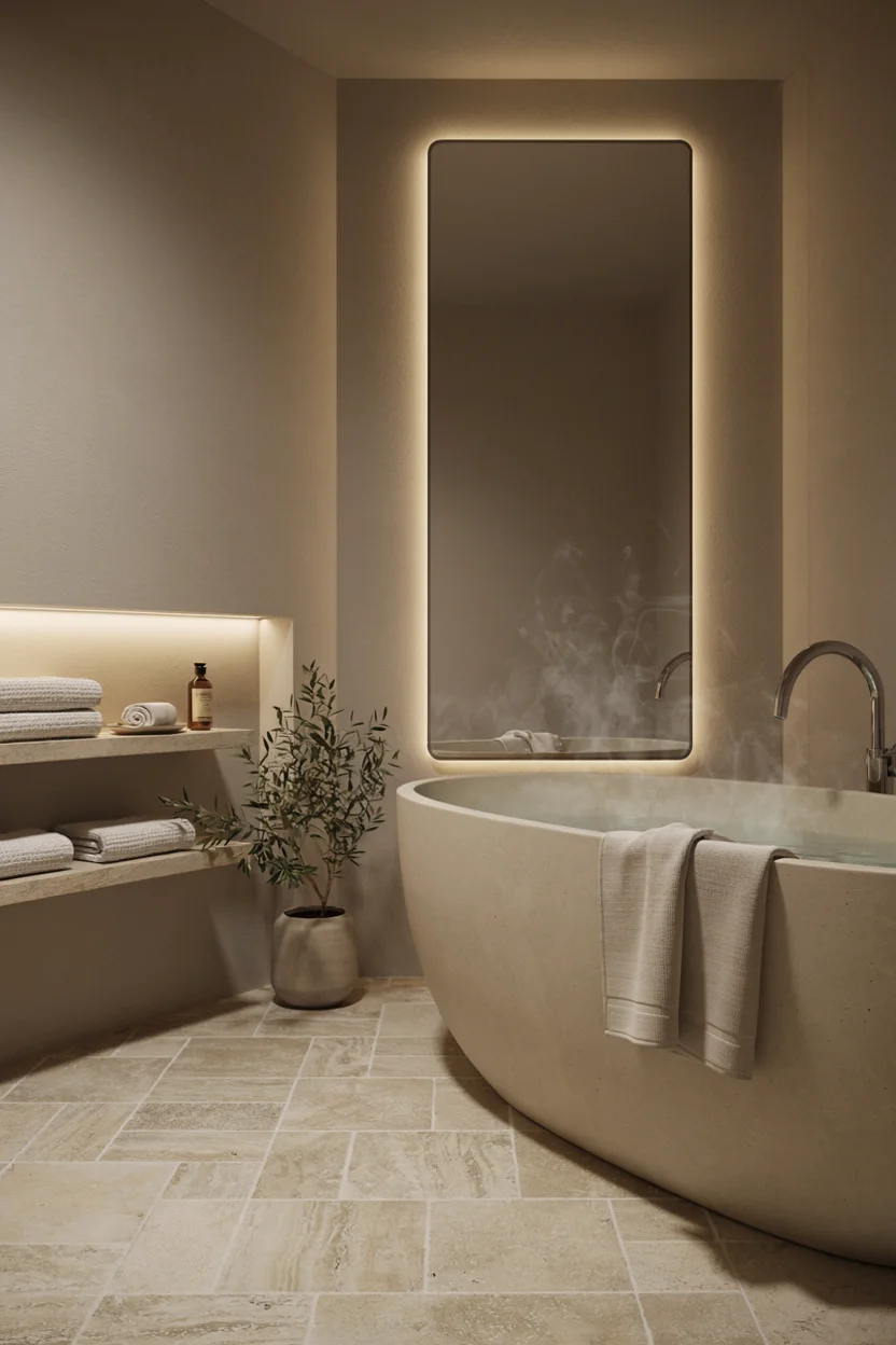  Smart Mirrors in Serene Bathrooms