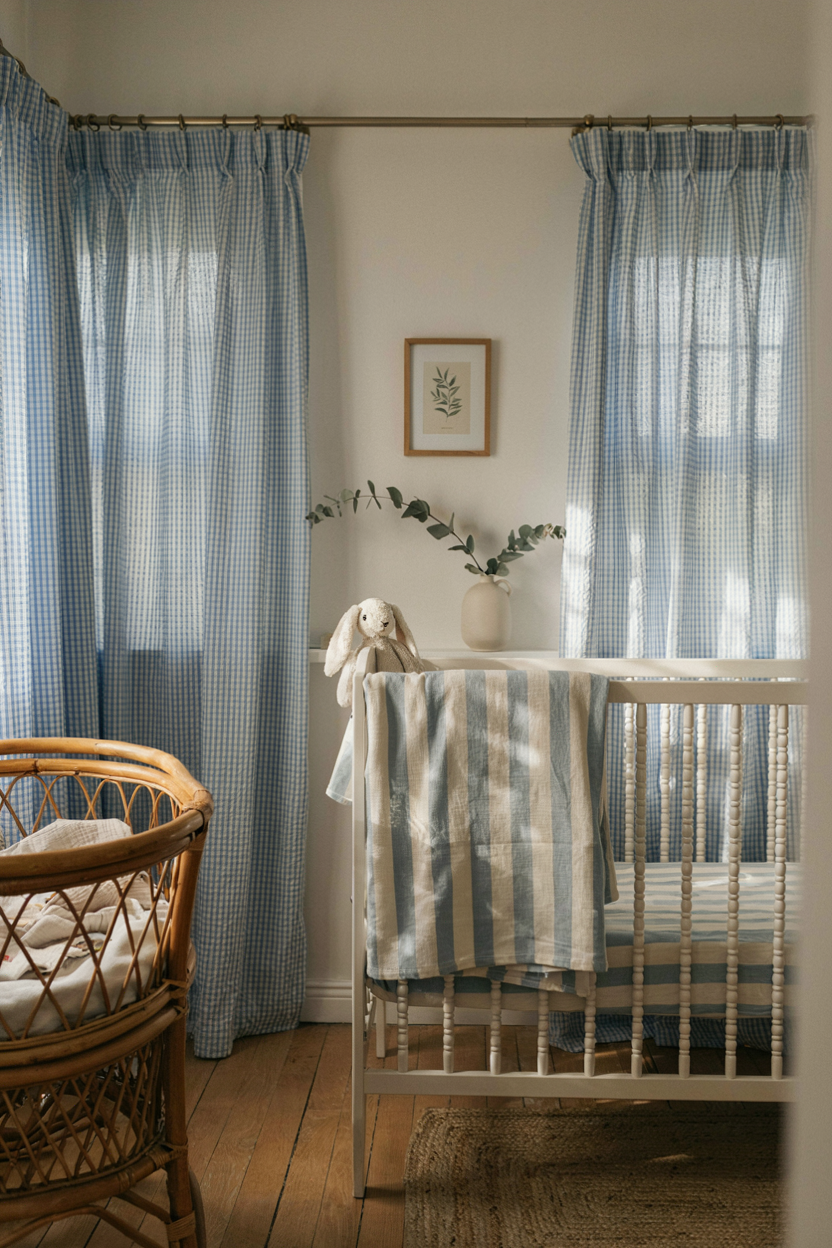  Soft Gingham and Stripe Textile Accents