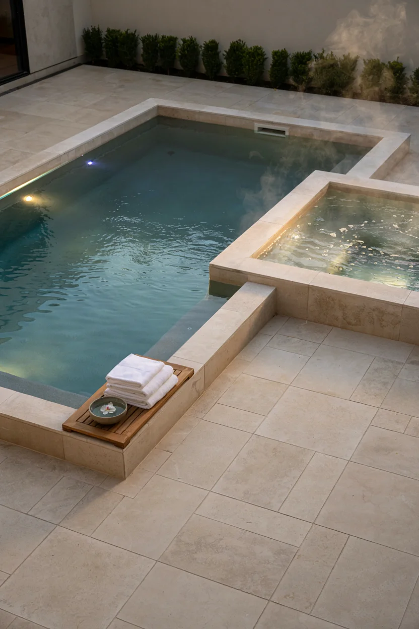 Spa-Inspired Pools With Integrated Hot Tubs