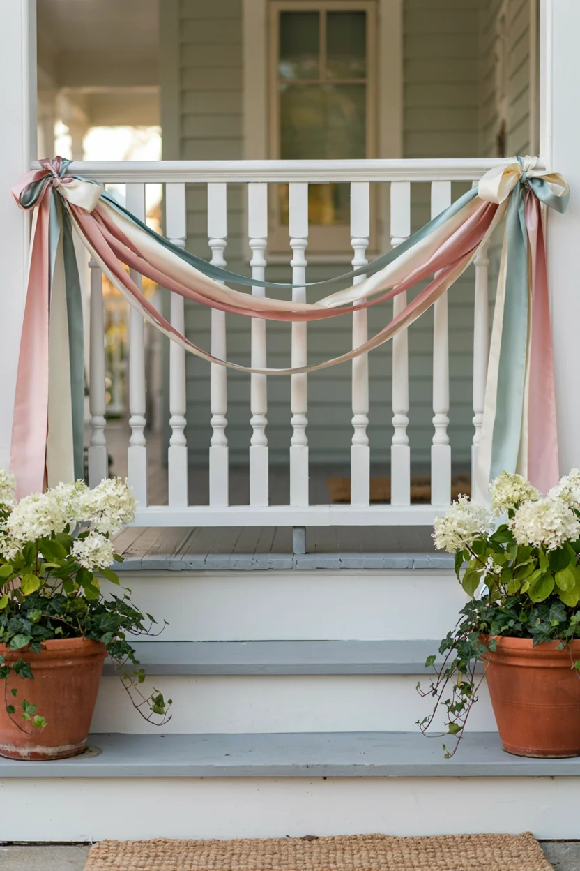Spring Ribbon Porch Swag