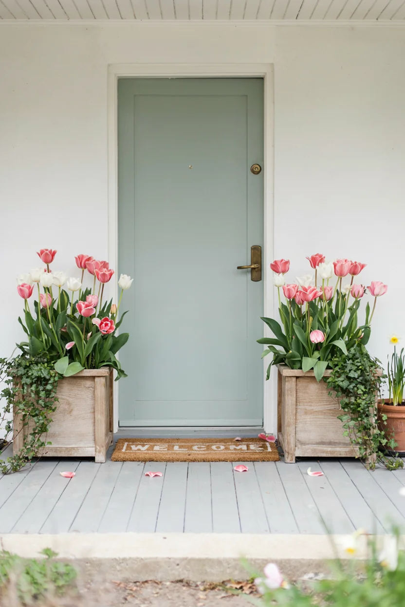 Spring Tulip Planter Boxes