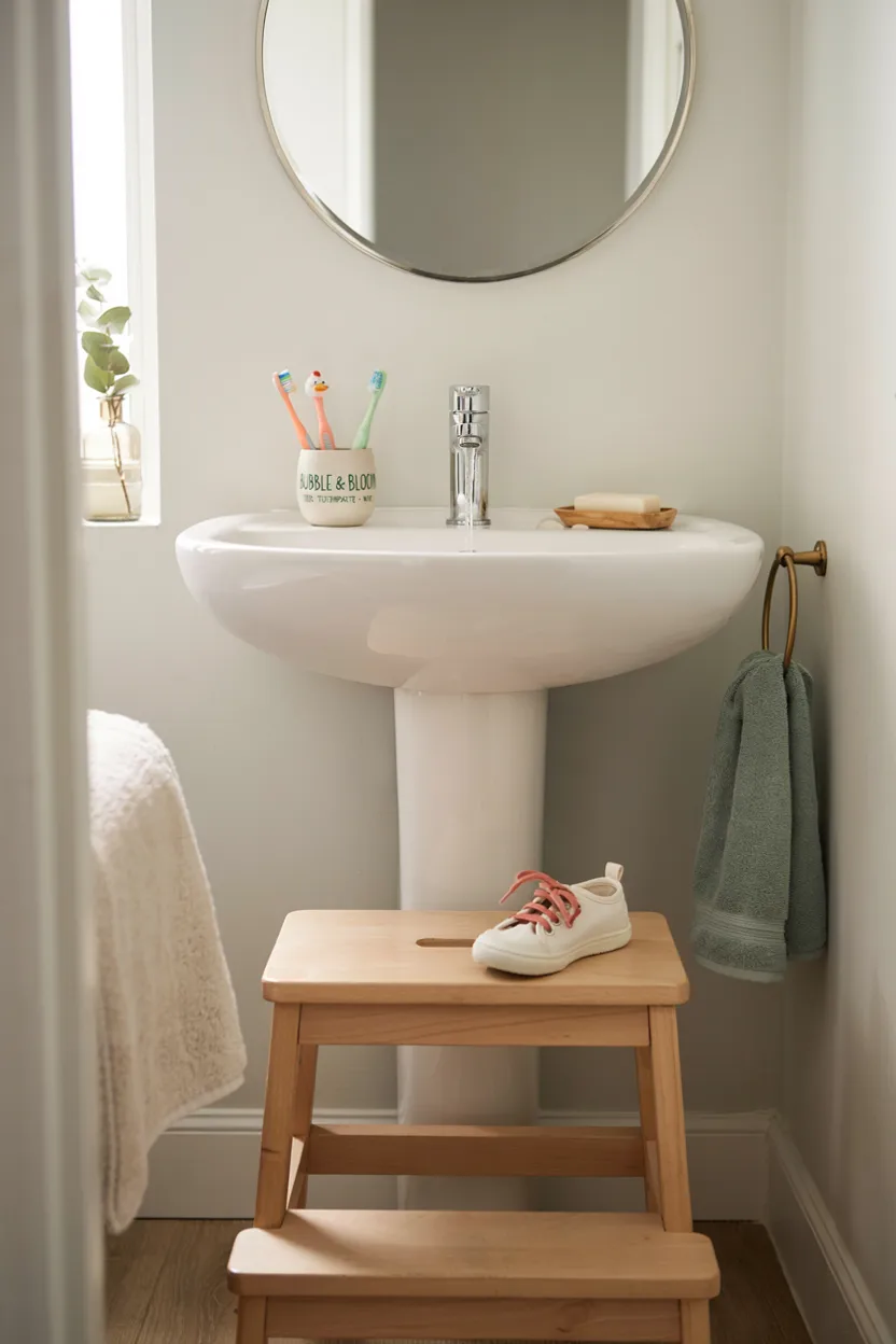 Step Stool Sink Station