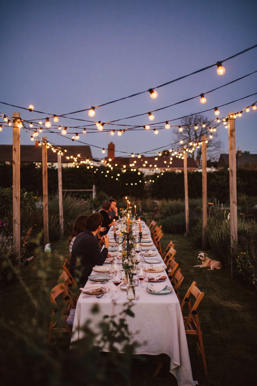 String Light Canopy Backdrop