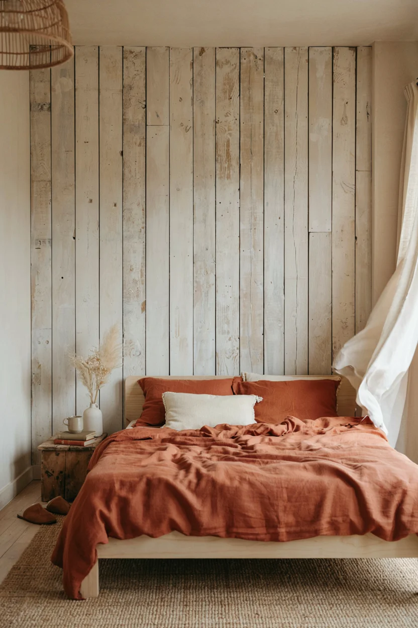 Boho Bedroom with String Lights
