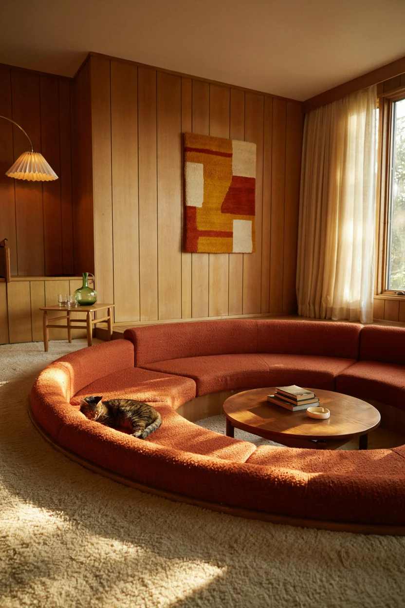 Sunken Living Room Conversation Pit
