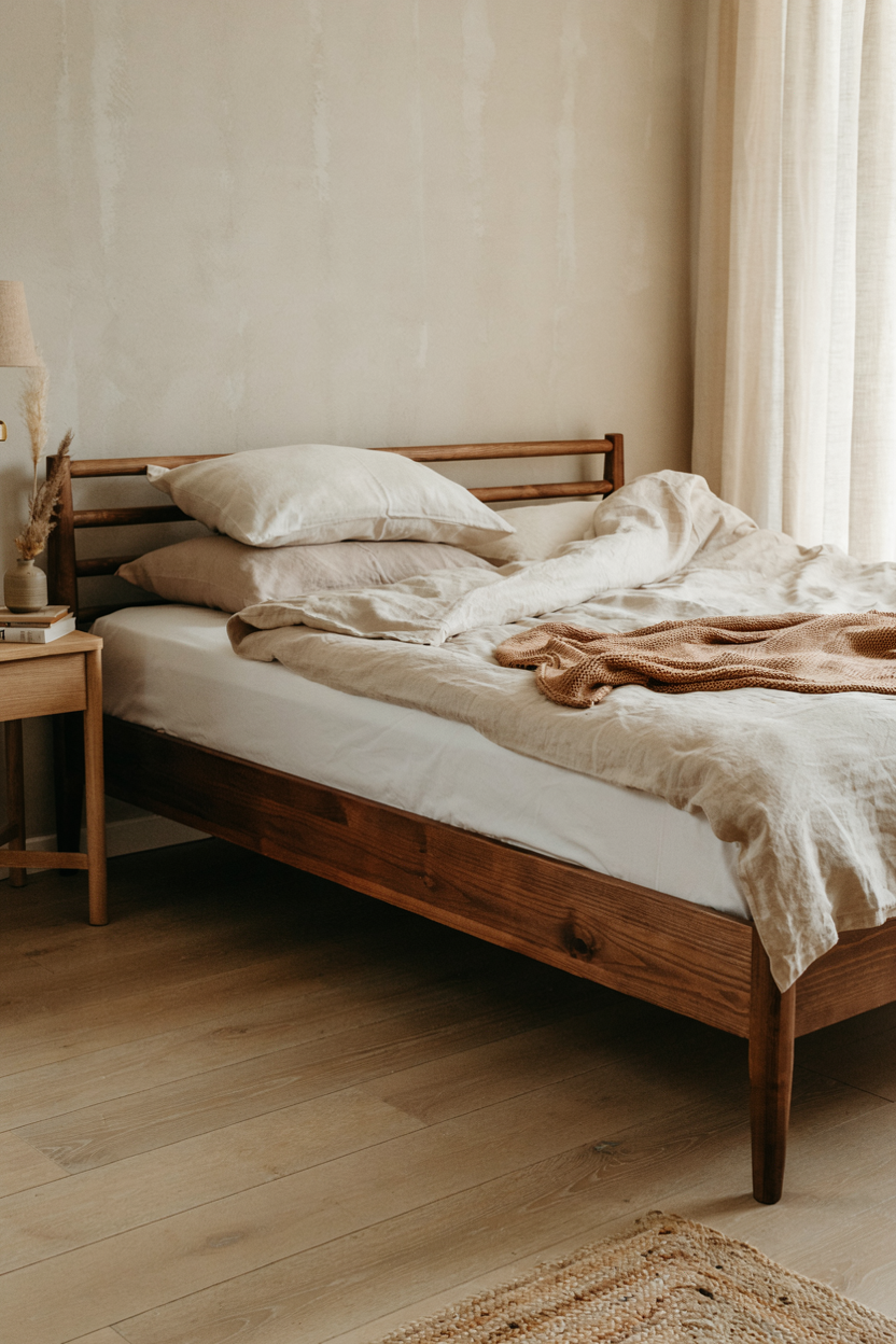 TARVA Bed Frame Wood Stain Finish