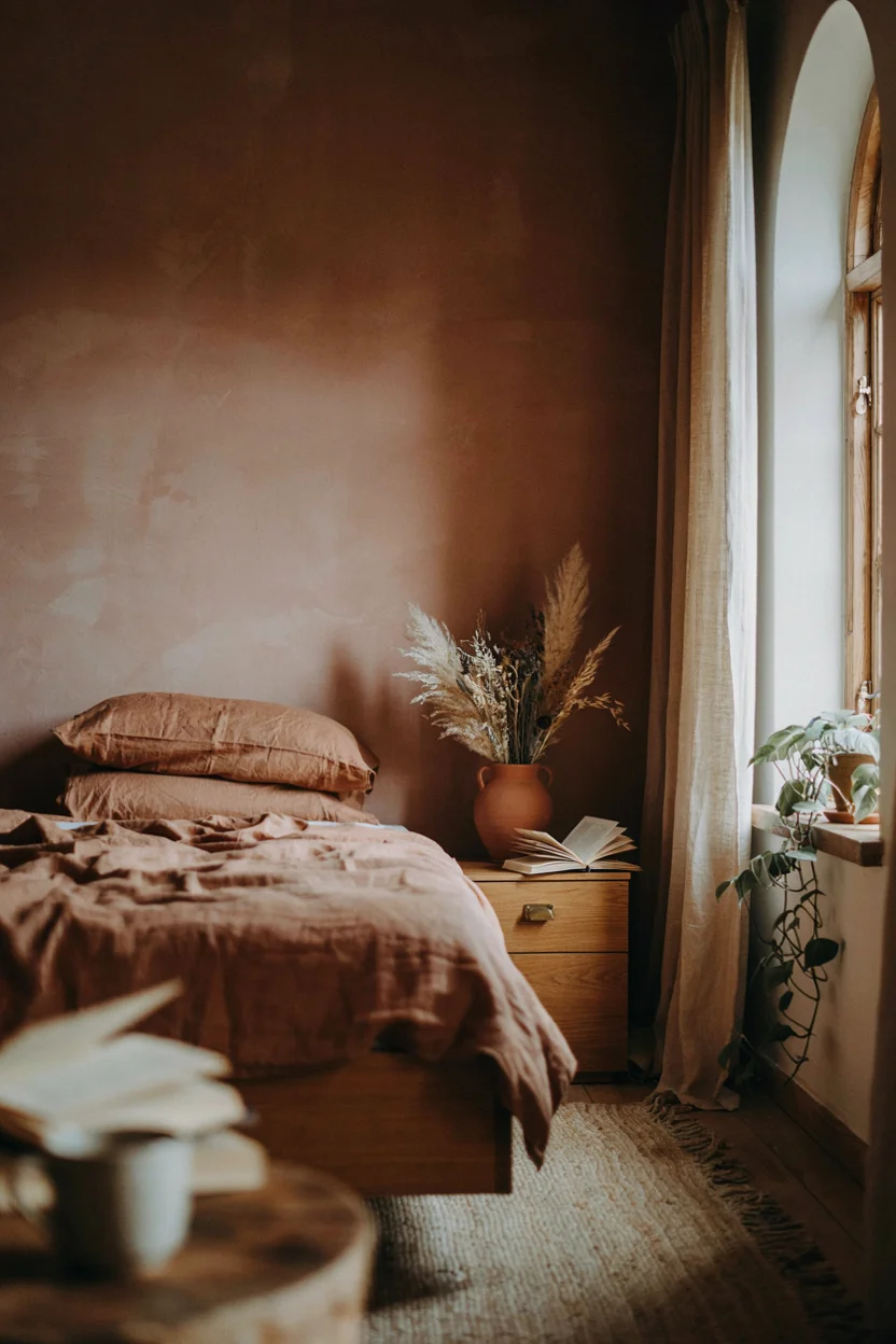 Terracotta and Clay Tone Bedroom