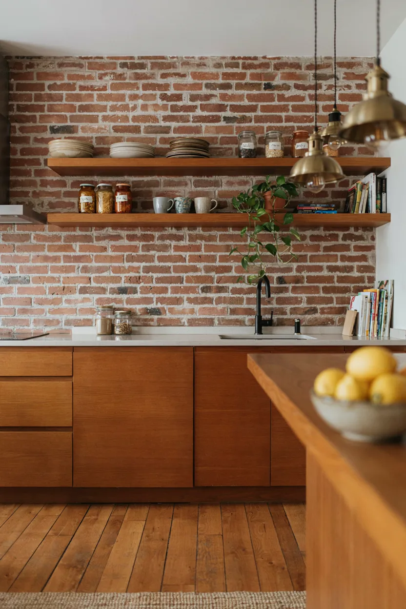 Textured Faux Brick Wallpaper