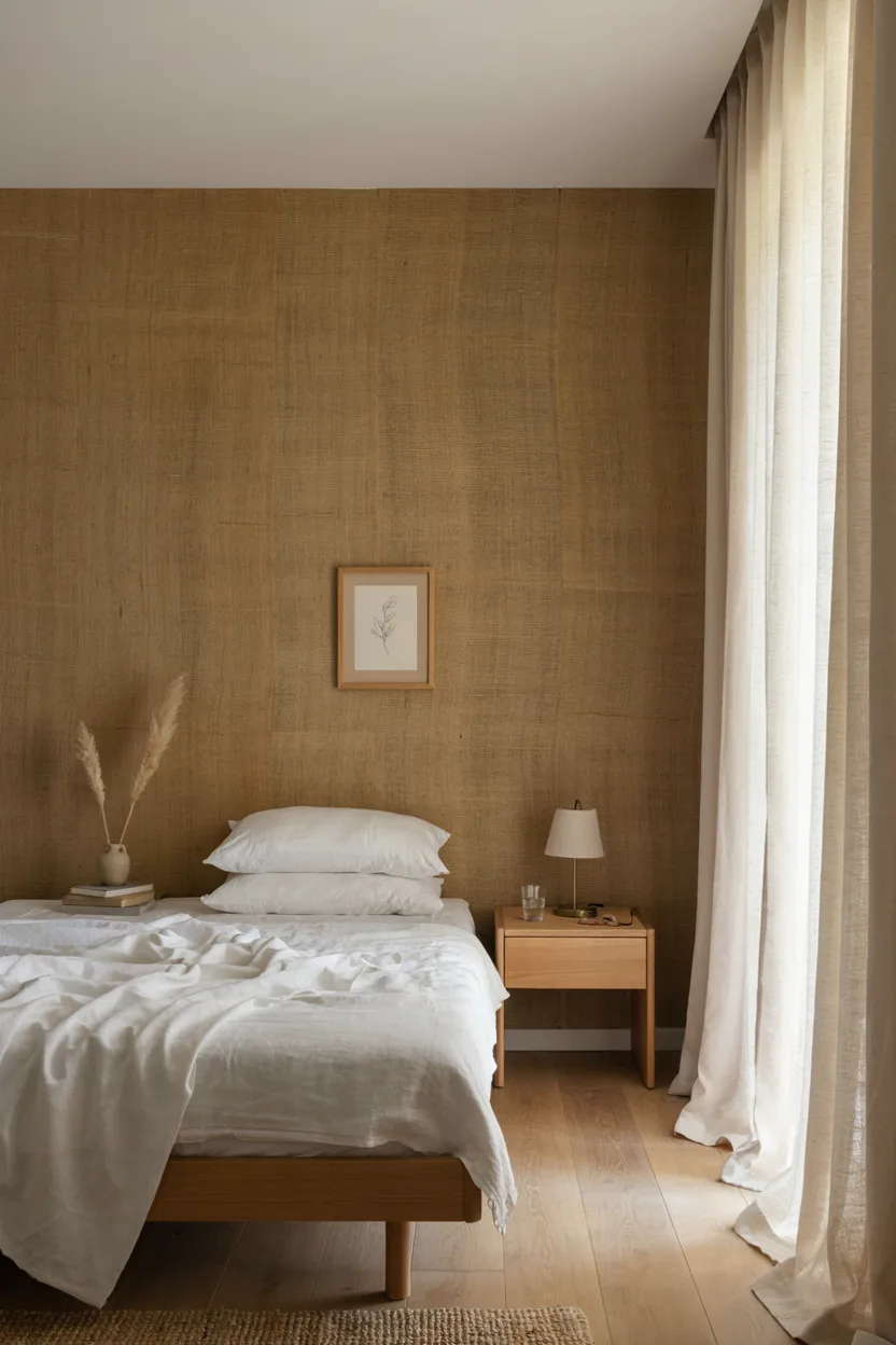 Textured Grasscloth Wallpaper