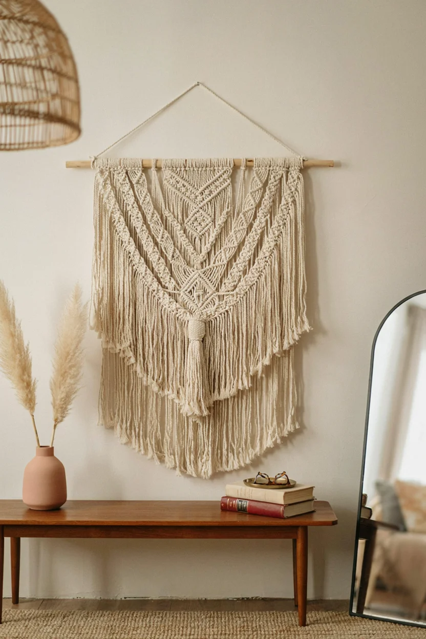 Textured Macrame Wall Hanging