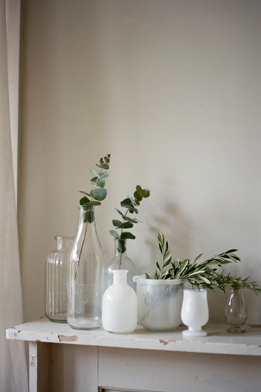 Thrifted Milk Glass Vase Collection