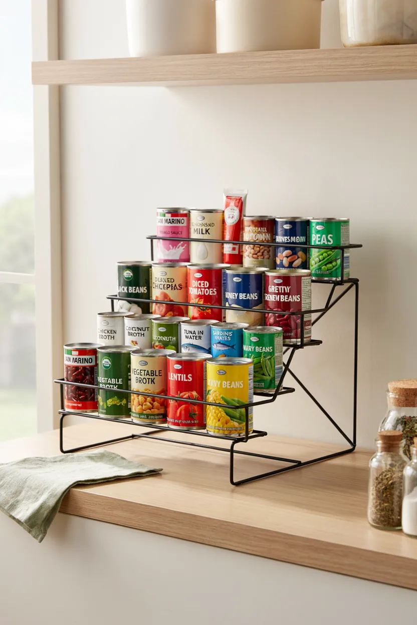 Tiered Can Organizer Shelf