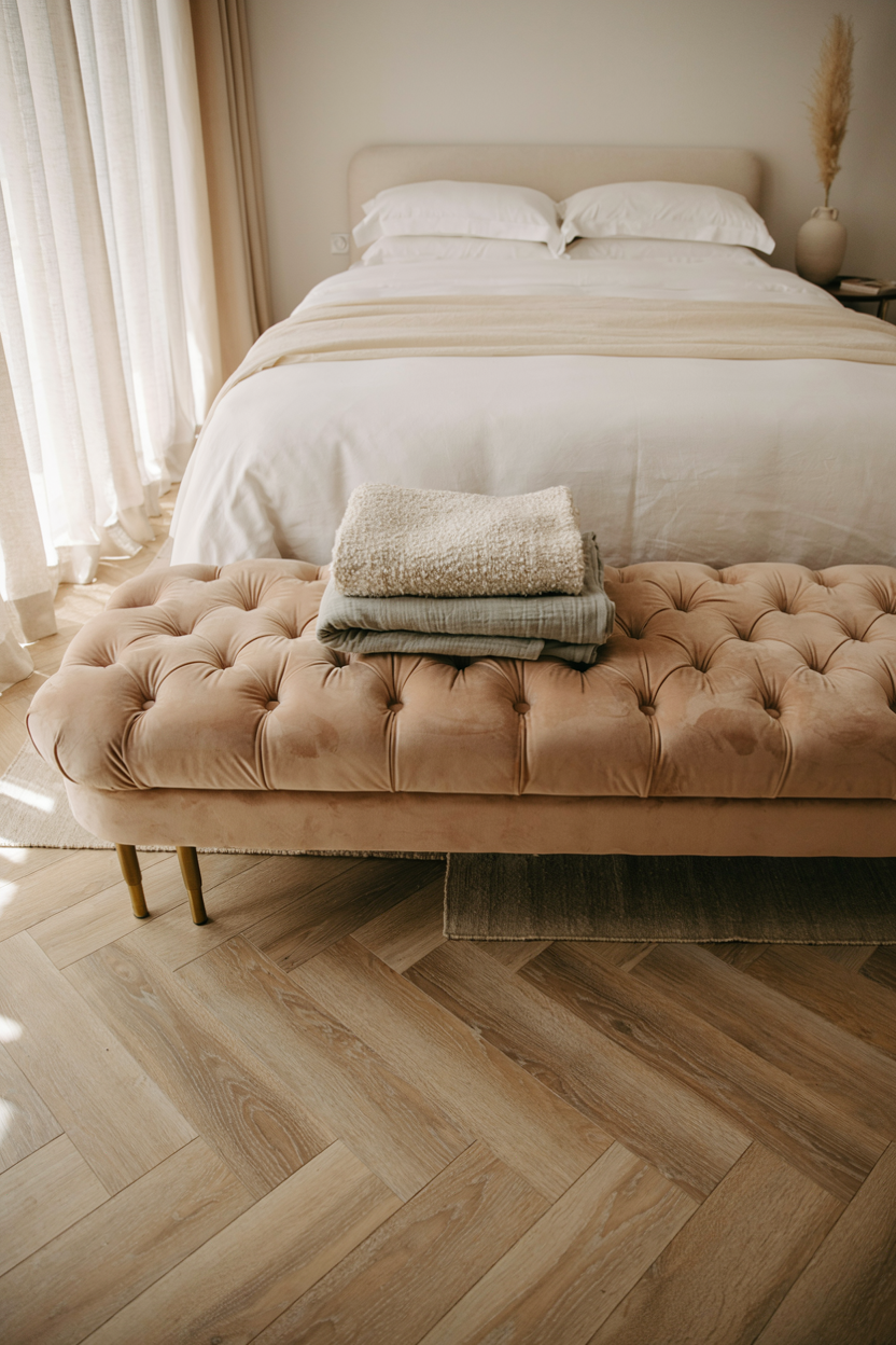 Tufted Bench at the Foot of the Bed