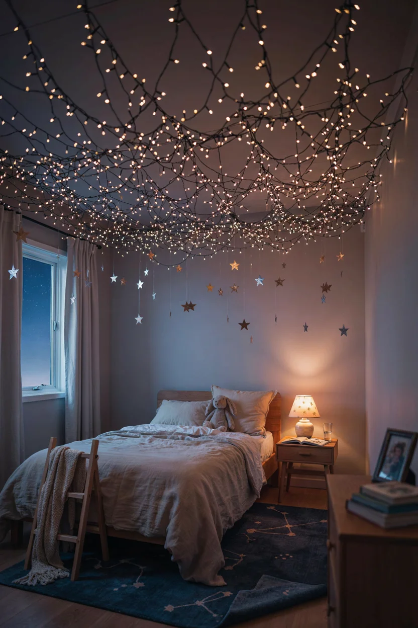  Twinkling Star Curtain Canopy