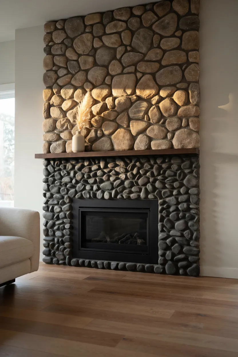 Two-Tone River Rock Design
