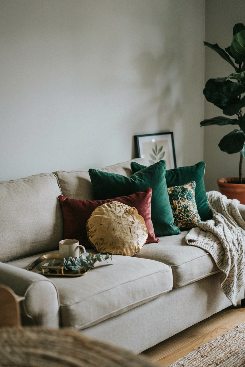 Velvet Pillows in Rich Jewel Tones