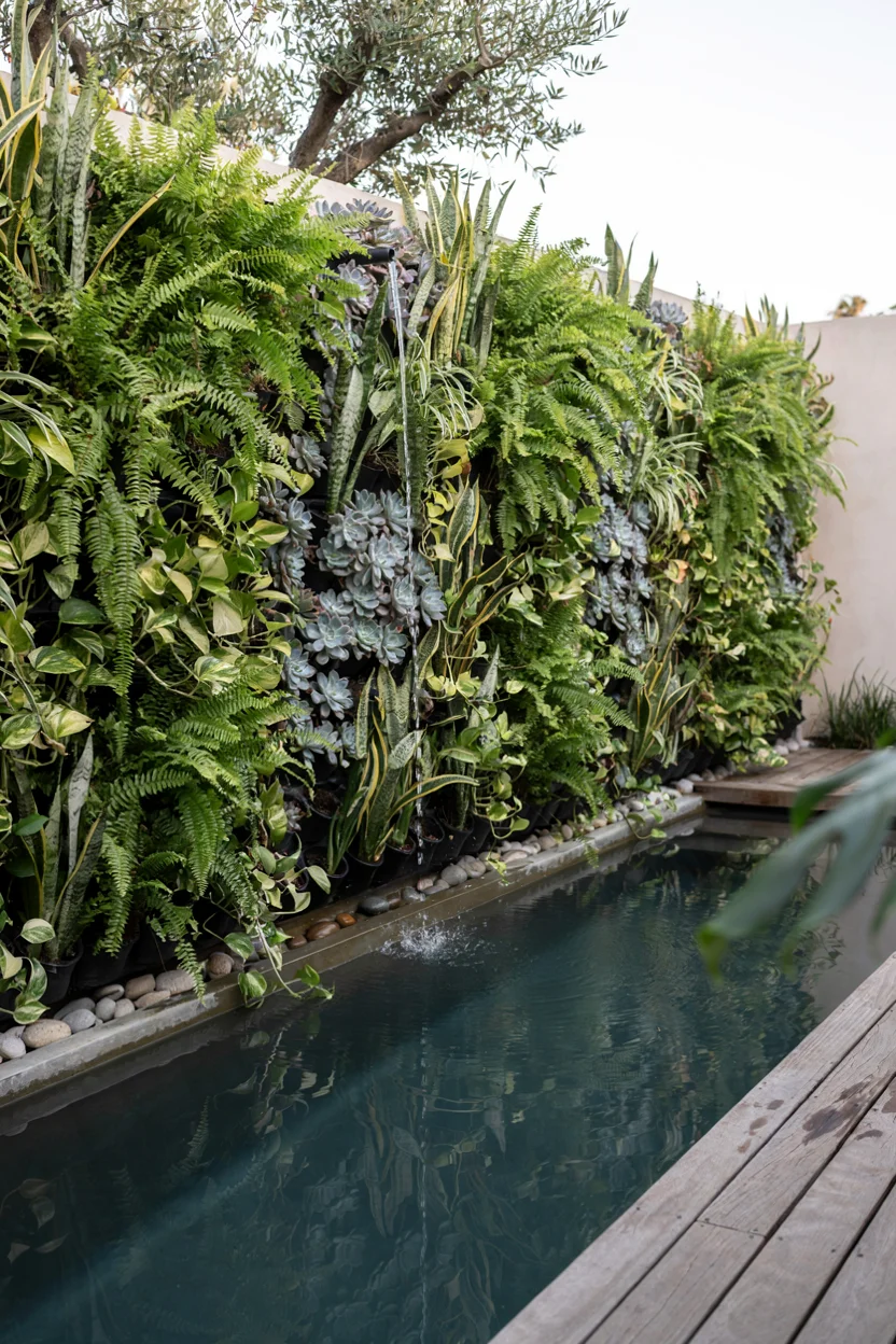 Vertical Garden Pool Wall
