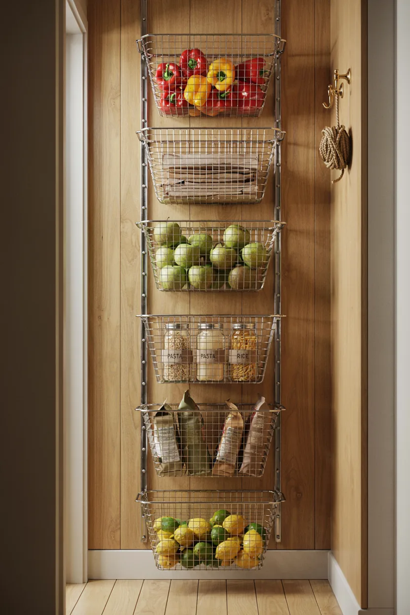 Vertical Wire Basket Shelving