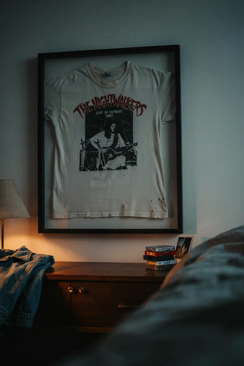 . Vintage Band Tees as Framed Wall Art