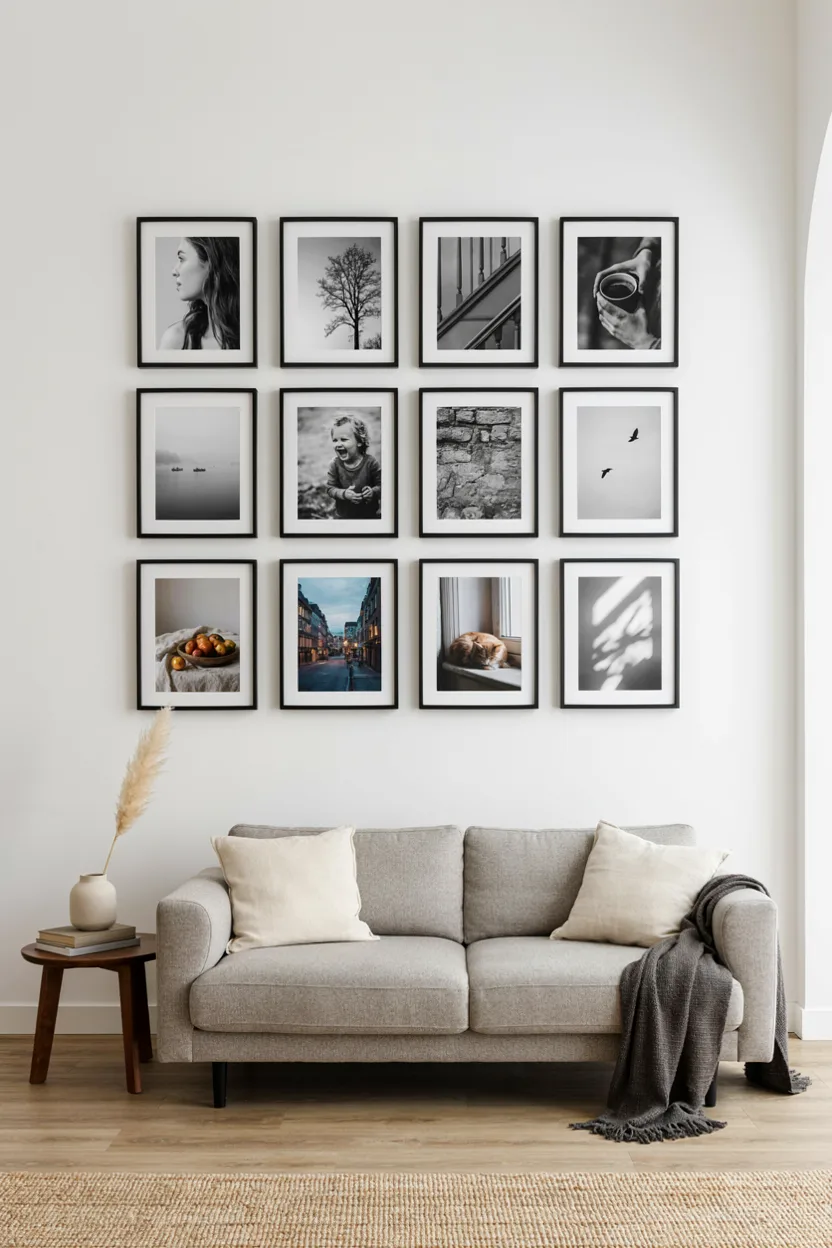 Vintage Black-and-White Photography Gallery Wall