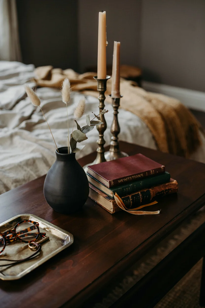 Vintage Brass and Black Accents