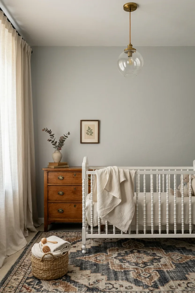Vintage Brass and Glass Lighting Nursery