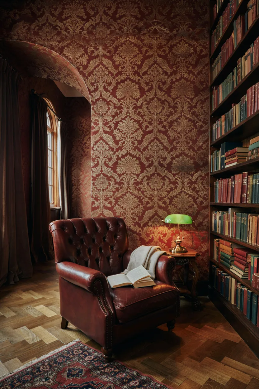 Vintage Damask Wallpaper