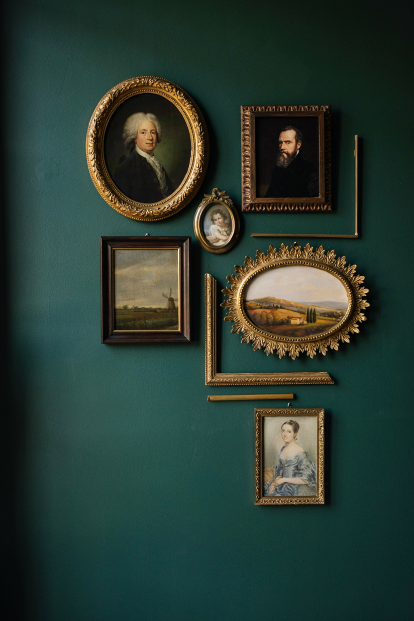 Vintage Frame Thrift Store Mix Gallery Wall Ideas