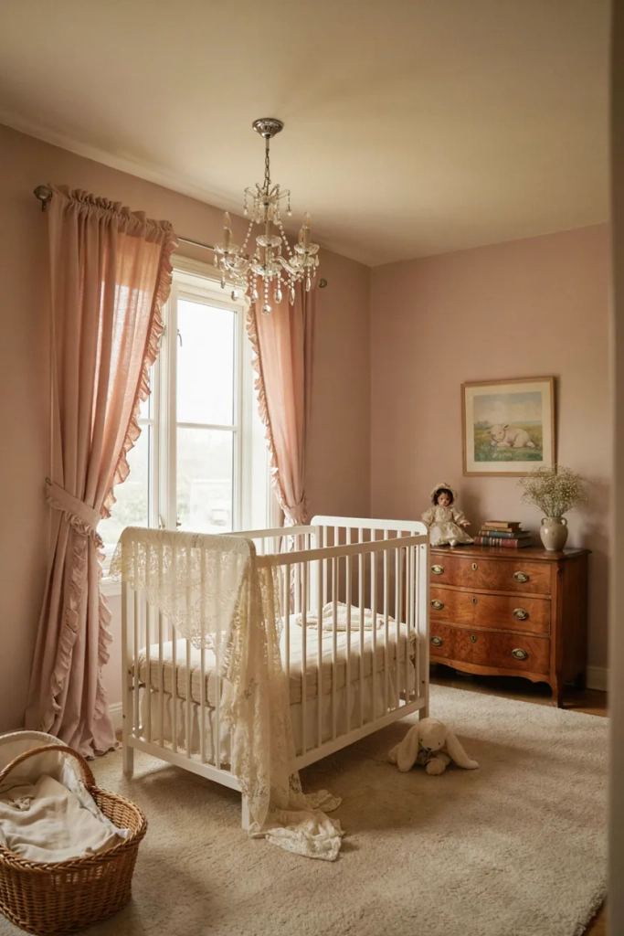 Vintage Lace and Ruffle Nursery